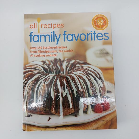 All Recipes Family Favorites Over 350 Best Loved Hardcover Book - Picture 1 of 16